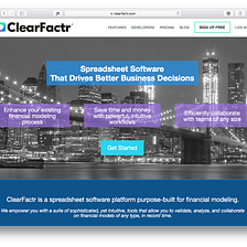ClearFactr — on the way for easy analysis of financial models