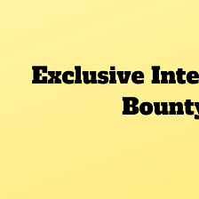 Exclusive Interview with Bounty0x