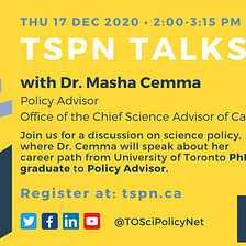 Recap of TSPN Talks with Dr. Masha Cemma