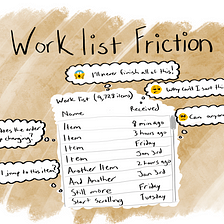 Work list UX friction — List management