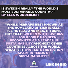 Is Sweden Really “The World’s Most Sustainable Country?”