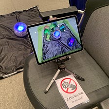 Ogaki Mini Maker Faire 2022で仮想障害物を用いた自走式球体型ロボットの制御補助システム展示をしてきた