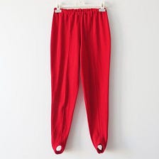 Red Stirrup Pants
