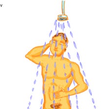 Take a shower, you are holy