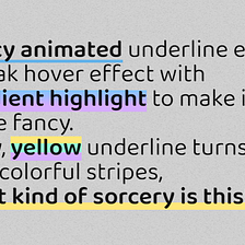 CSS Animated underline / highlight hover effect