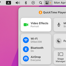 Take webcam video with blurred background in Mac