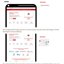 Develop for Good: Website Redesign to better enable user engagement and flow