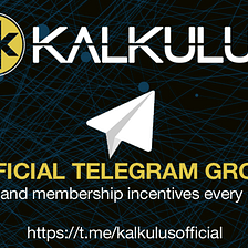 Join Official Kalkulus Telegram group: airdrops and prizes for members each month!