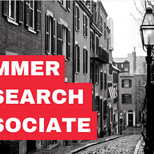 We’re Hiring a Summer Research Associate in Boston
