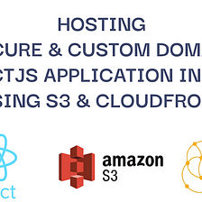Hosting secure and custom domain React application in AWS using S3 and CloudFront