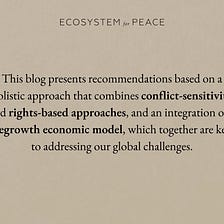 Stockholm+50: Why human rights and conflict-sensitivity are central