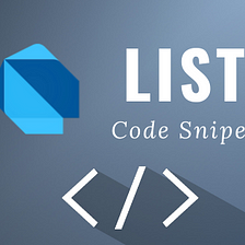 Dart List — Code Snippets Part 1