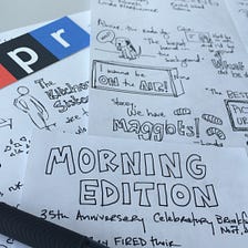 Sketchnotes of Morning Edition’s 35th Anniversary celebrations