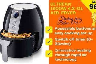 Ultrean Air Fryer 4.2 Quart Review from EXPERT (2021)