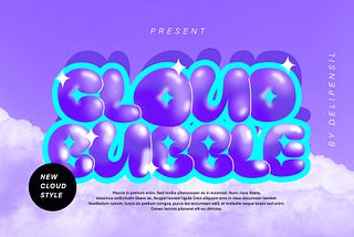 Cloud Bubble Font