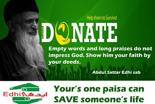 Edhi Donation Drive