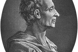 A portrait of the French philosopher Montesquieu