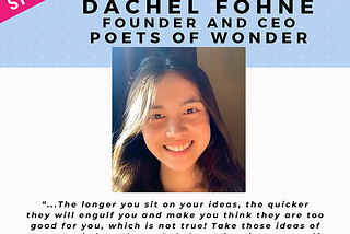 LEADER SPOTLIGHT: Dachel Fohne | Poets of Wonder