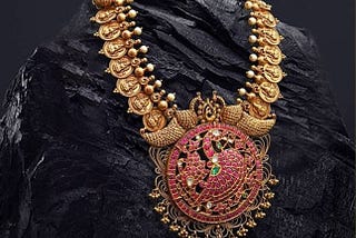 Traditional kasu mala design in gold on south Indian Jewels blog