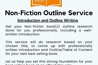 Non-Fiction Book Outline Services
