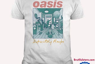 Oasis Definitely Maybe Artwork White T Shirt
