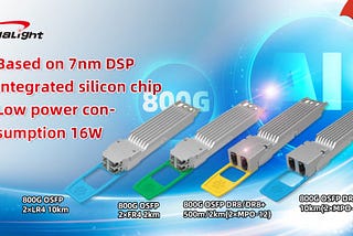 GIGALIGHT Launches 800G OSFP DR8/DR8+ & 2×FR4/2×LR4 Silicon Optical Transceivers With 16W Power…