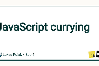 JavaScript currying