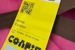 My badge from the Figma Config conference