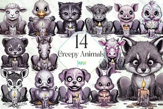 Creepy Animals Sublimation Bundle