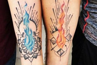 Twin Flames Tattoos: Symbols Of Love On Your Skin
