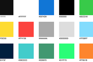 Color Palette Documentation for Living Style Guides