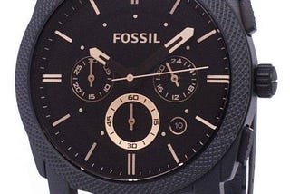 Fossil Machine Mid-Size Chronograph Black IP Stainless Steel FS4682 Men’s Watch