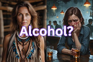 No Alcohol vs Alcohol, created by author with canva.com