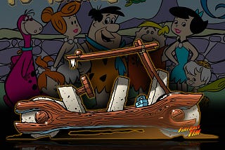 The Flintstones Bedrock Roadster Concept Art by Fireball Tim