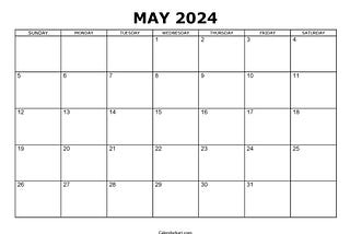 Free Printable May 2024 Calendars