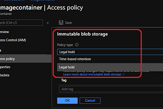Immutable Storage for Azure Blob Storage