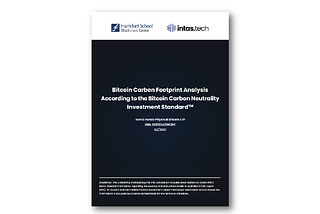 Study: The Carbon Emissions of Bitcoin From an Investor Perspective