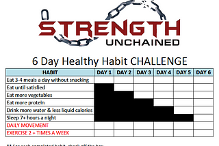 6 Day Healthy Habit Challenge to Get Back On Track