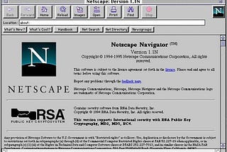 The first version of Netscape Navigator (Source: ARN)