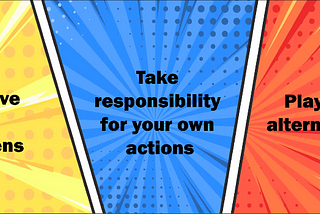 Observe what happens > Take responsibility for your own actions > Play an alternate role