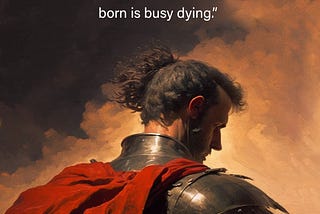 He who is not busy being born is busy dying