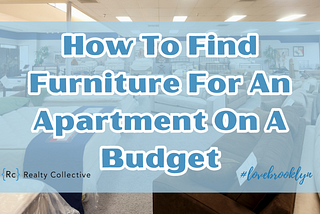 How To Find Furniture For An Apartment On A Budget