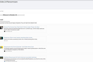 What do we actually know about the Darkside Ransomware operators?