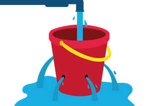 Leaky bucket, overflowing bucket