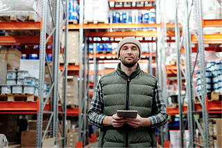 Warehouse Employee Using WMS System