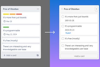 Move from Trello to Obsidian Kanban boards with this simple bookmarklet