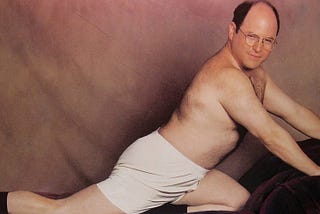 George Costanza poses in his underwear, erotically