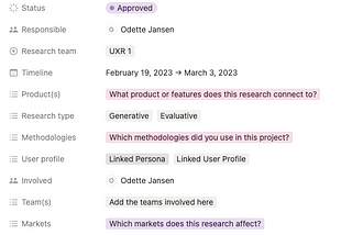 Utilising Notion as your UX research repository