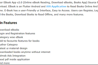 Flutter ebook app