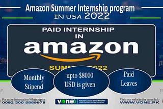 Amazon Summer Internship 2022 in the USA – Fully Funded